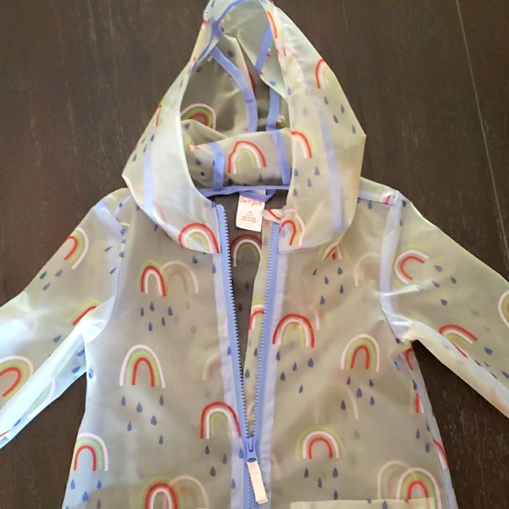 Rainbow rain jacket 5T